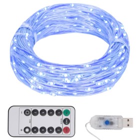 Tira de luces con 300 LED PVC azul 30 m