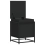 Caja almacenaje con tapa madera ingeniería negro 40x40x51,5 cm