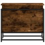 Caja de almacenaje con tapa madera roble ahumado 60x40x51,5 cm