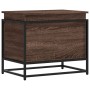 Caja de almacenaje con tapa madera marrón roble 60x40x51,5 cm