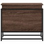 Caja de almacenaje con tapa madera marrón roble 60x40x51,5 cm