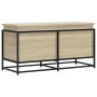 Caja de almacenaje con tapa madera roble Sonoma 100x40x51,5 cm