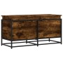 Caja de almacenaje con tapa madera roble ahumado 100x40x51,5 cm en Cestas para almacenaje | Comprar online en Foro24