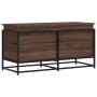 Caja de almacenaje con tapa madera marrón roble 100x40x51,5 cm en Cestas para almacenaje | Comprar online en Foro24