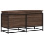 Caja de almacenaje con tapa madera marrón roble 100x40x51,5 cm en Cestas para almacenaje | Comprar online en Foro24