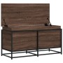Caja de almacenaje con tapa madera marrón roble 100x40x51,5 cm en Cestas para almacenaje | Comprar online en Foro24