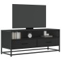 Mueble de TV madera de ingeniería y metal negro 100x34,5x40 cm en Muebles TV | Comprar online en Foro24