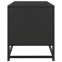 Mueble de TV madera de ingeniería y metal negro 100x34,5x40 cm en Muebles TV | Comprar online en Foro24