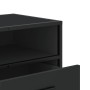 Mueble de TV madera de ingeniería y metal negro 100x34,5x40 cm en Muebles TV | Comprar online en Foro24