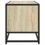 Mueble TV metal y madera ingeniería roble Sonoma 100x34,5x40 cm