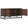 Mueble TV metal y madera ingeniería marrón roble 80x34,5x40 cm