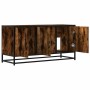 Mueble TV metal y madera ingeniería roble humo 100x35x50 cm