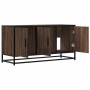 Mueble TV madera ingeniería y metal marrón roble 100x35x50 cm en Muebles TV | Comprar online en Foro24