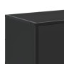 Mueble de TV madera de ingeniería y metal negro 100x35x41 cm