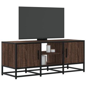 Mueble TV metal y madera ingeniería marrón roble 100x35x41 cm en Muebles TV | Comprar online en Foro24