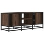 Mueble TV metal y madera ingeniería marrón roble 100x35x41 cm en Muebles TV | Comprar online en Foro24