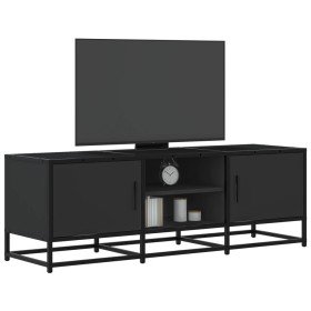 Mueble de TV madera de ingeniería y metal negro 120x35x41 cm en Muebles TV | Comprar online en Foro24