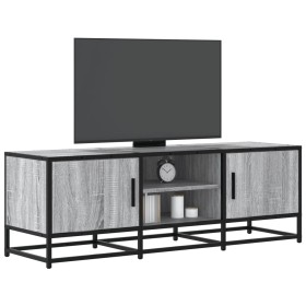 Mueble TV madera ingeniería y metal gris Sonoma 120x35x41 cm