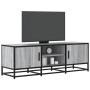 Mueble TV madera ingeniería y metal gris Sonoma 120x35x41 cm