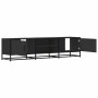 Mueble de TV madera de ingeniería y metal negro 160x35x41 cm en Muebles TV | Comprar online en Foro24