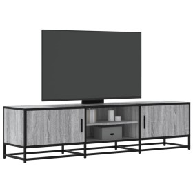 Mueble TV metal y madera ingeniería gris Sonoma 160x35x41 cm Mueble TV metal y madera ingeniería gris Sonoma 160x35x41 cm
