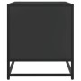 Mueble de TV madera de ingeniería y metal negro 61x40x46 cm