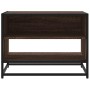 Mueble TV metal y madera ingeniería marrón roble 61x40x46 cm