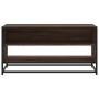 Mueble TV metal y madera ingeniería marrón roble 91x40x46 cm