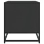 Mueble de TV madera de ingeniería y metal negro 120,5x40x46 cm