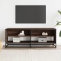 Mueble TV metal y madera ingeniería marrón roble 120,5x40x46 cm en Muebles TV | Comprar online en Foro24