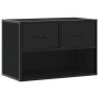 Mueble de TV metal y madera de ingeniería negro 60x31x39,5 cm en Muebles TV | Comprar online en Foro24