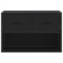 Mueble de TV metal y madera de ingeniería negro 60x31x39,5 cm en Muebles TV | Comprar online en Foro24