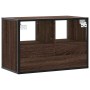 Mueble TV madera ingeniería y metal marrón roble 60x31x39,5 cm en Muebles TV | Comprar online en Foro24