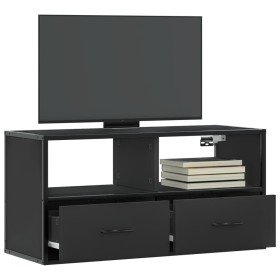 Mueble de TV metal y madera de ingeniería negro 80x31x39,5 cm en Muebles TV | Comprar online en Foro24