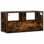 Mueble TV metal y madera contrachapada roble humo 80x31x39,5 cm en Muebles TV | Comprar online en Foro24