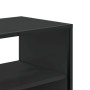 Mueble de TV madera de ingeniería y metal negro 100x31x39,5 cm