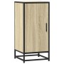 Aparador madera ingeniería y metal roble Sonoma 35,5x35x76 cm en Aparadores | Comprar online en Foro24