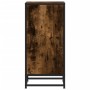 Aparador madera ingeniería y metal roble ahumado 35,5x35x76 cm