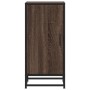 Aparador madera ingeniería y metal marrón roble 35,5x35x76 cm