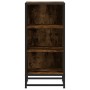 Aparador madera ingeniería y metal roble ahumado 35,5x35x76 cm en Aparadores | Comprar online en Foro24