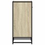 Aparador madera ingeniería y metal roble Sonoma 35,5x35x76 cm en Aparadores | Comprar online en Foro24