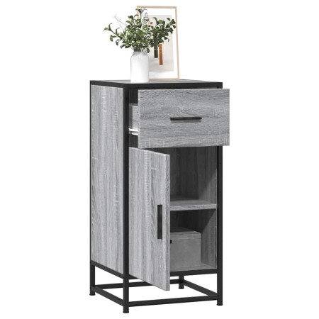Aparador madera ingeniería y metal gris Sonoma 35,5x35x76 cm en Aparadores | Comprar online en Foro24