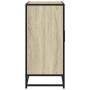 Aparador madera ingeniería y metal roble Sonoma 68x35x76 cm