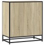 Aparador madera ingeniería y metal roble Sonoma 68x35x76 cm