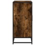 Aparador madera ingeniería y metal roble ahumado 68x35x76 cm
