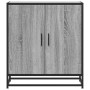 Aparador madera ingeniería y metal gris Sonoma 68x35x76 cm