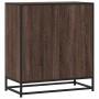 Aparador madera ingeniería y metal marrón roble 68x35x76 cm