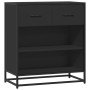 Aparador de madera de ingeniería negro 68x35x76 cm
