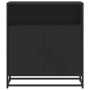 Aparador de madera de ingeniería negro 68x35x76 cm