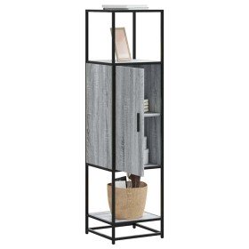 Aparador alto madera ingeniería metal gris sonoma 35,5x35x13 cm en Aparadores | Comprar online en Foro24